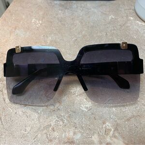 Retro Unique Flip Up Mafia Plastic Sunglasses Black Smoke
